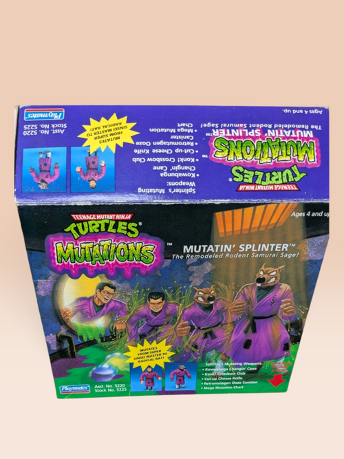 TMNT Teenage Mutant Ninja Turtles Figure Mutations Mutatin' Splinter 1992